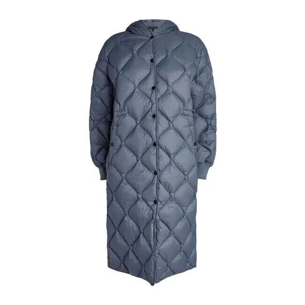 RAG& BONE SzM RUDY QUILTED LONG NYLON PUFFER COAT DARK GREY